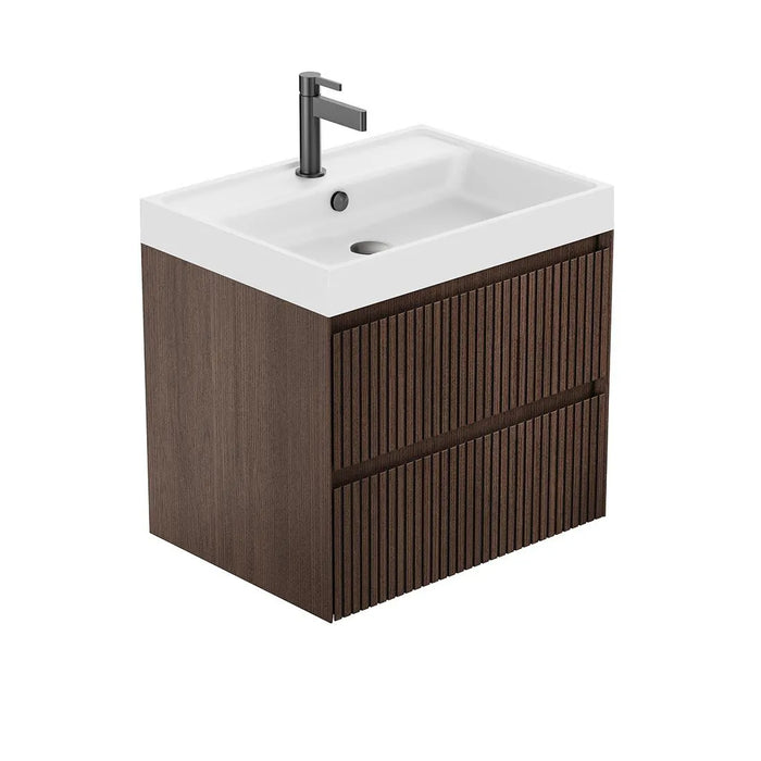 Vado Groove 2 Drawer Wall Hung Vanity Unit with Basin