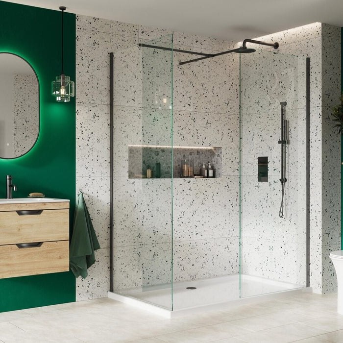 Scudo Forte 8mm Wetroom Clear Glass Panel with Profile Kit