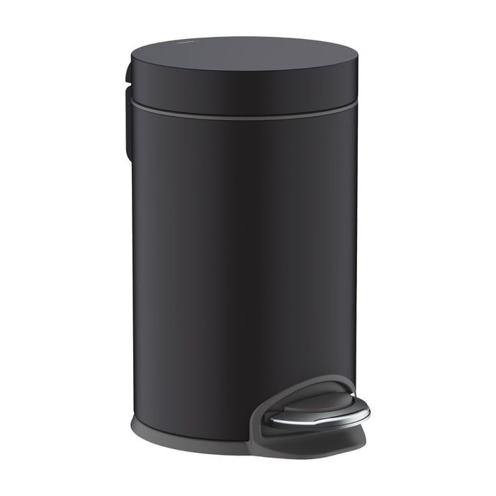 Hansgrohe AddStoris Bathroom Pedal Bin - Matt Black