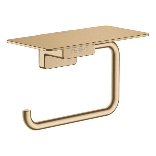 Hansgrohe AddStoris Toilet Roll Holder With Shelf - Brushed