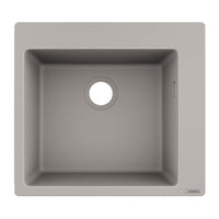 Hansgrohe S51 Granite Composite Kitchen Sink - Concrete
