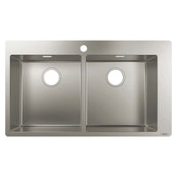 Hansgrohe S71 Double Bowl Kitchen Sink - 865x500mm