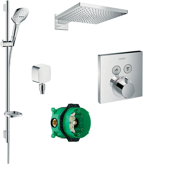 Hansgrohe Square Select Shower Valve With Raindance (300)