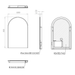 HiB Alba Arch Illuminated LED Mirror - Illuminated Mirrors