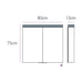 HiB Apex 2 Door Illuminated LED Mirror Cabinet