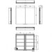 HiB Atrium LED 2 Door Illuminated LED Mirror Cabinet