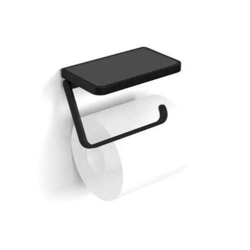 HIB Atto Toilet Roll Holder with Shelf and Anti Slip