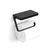 HIB Atto Toilet Roll Holder with Shelf and Anti Slip