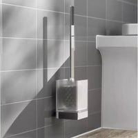 HiB Atto Wall Mounted Toilet Brush and Holder - Chrome
