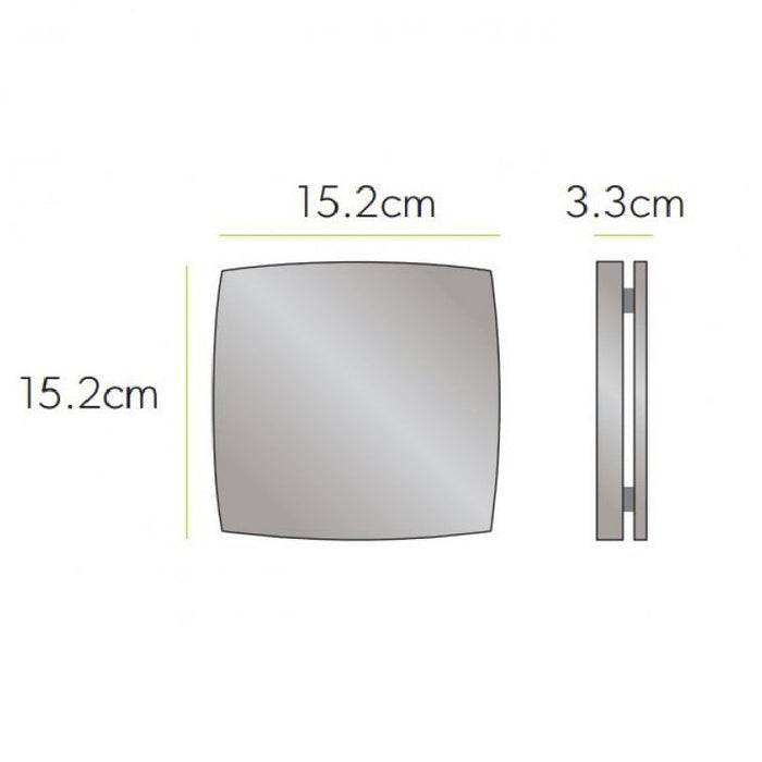 HiB Breeze Wall Mounted Bathroom Fan With Timer - 152mm x