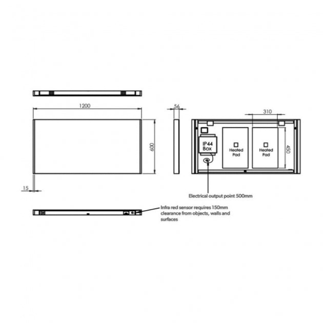 HiB Connect Designer Illuminated LED Mirror