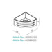 HiB Corner Shower Basket WIth Removable Tray - Shower
