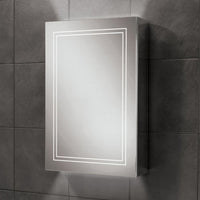 HiB Edge 1 Door Illuminated LED Mirror Cabinet - 700mm x