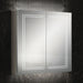 HiB Edge 2 Door Illuminated LED Mirror Cabinet - Aluminium