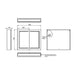 HiB Edge 2 Door Illuminated LED Mirror Cabinet - Aluminium
