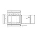 HiB Edge 3 Door Illuminated LED Mirror Cabinet - 700mm x