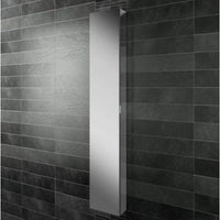 HiB Eris 1 Door Mirror Cabinet - Aluminium - 1700mm x 300mm