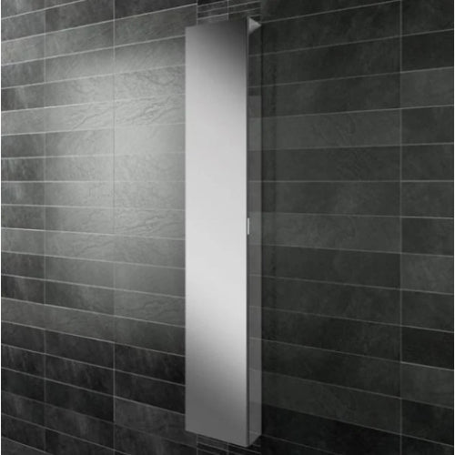 HiB Eris 1 Door Mirror Cabinet - Aluminium - 1700mm x 300mm