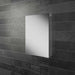 HiB Eris 1 Door Mirror Cabinet - Aluminium - 600mm x 400mm