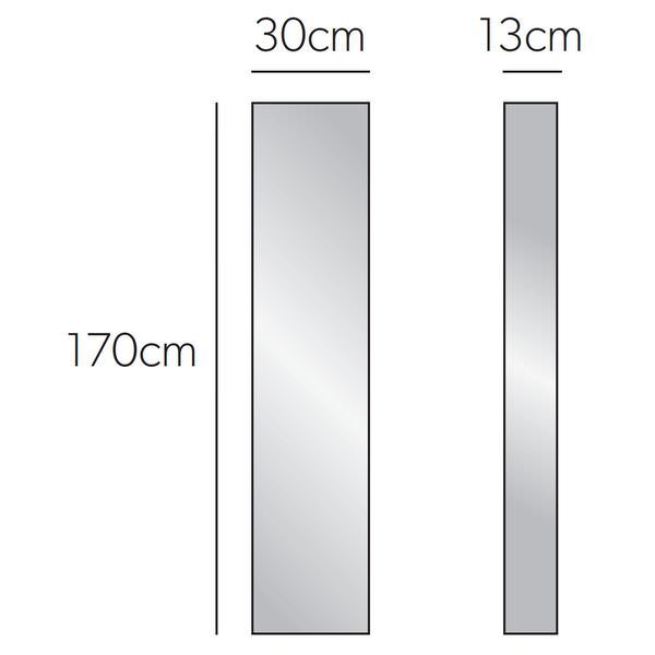 HiB Eris 1 Door Mirror Cabinet - Aluminium - Non