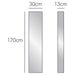 HiB Eris 1 Door Mirror Cabinet - Aluminium - Non