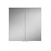 HiB Eris 2 Door Mirror Cabinet - Aluminium - 700mm x 800mm