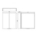 HiB Eris 2 Door Mirror Cabinet - Aluminium - 700mm x 600mm