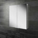 HiB Eris 2 Door Mirror Cabinet - Aluminium - Non