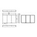 HiB Eris 3 Door Mirror Cabinet - 700mm x 1200mm - Aluminium