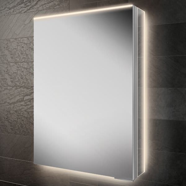 HiB Ether 1 Door Illuminated LED Mirror Cabinet - 700mm x
