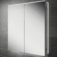 HiB Ether 2 Door Illuminated LED Mirror Cabinet - 700mm x