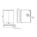 HiB Flare 2 Door Illuminated Mirror Cabinet - 700mm x 600mm