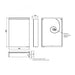 HiB Flux 1 Door Illuminated Mirror Cabinet - 600mm x 400mm