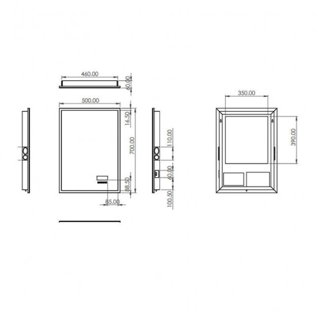 HiB Globe Plus Illuminated LED Mirror - Illuminated Mirrors
