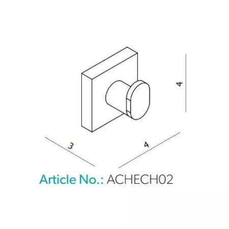 HiB Hecto Robe Hook - Chrome - Robe Hooks
