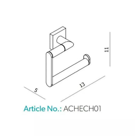 HIB Hecto Toilet Roll Holder - Chrome - Toilet Roll Holders
