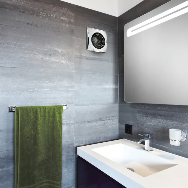 HiB Hush Bathroom Fan With Timer And Humidity Sensor