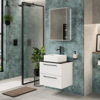 HiB Isoe 1 Door Illuminated LED Mirror Cabinet - 500mm Wide