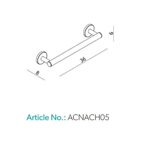HiB Nano Grab Bar - Chrome - Grab Rails
