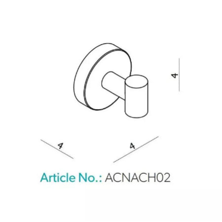 HiB Nano Robe Hook - Chrome - Robe Hooks