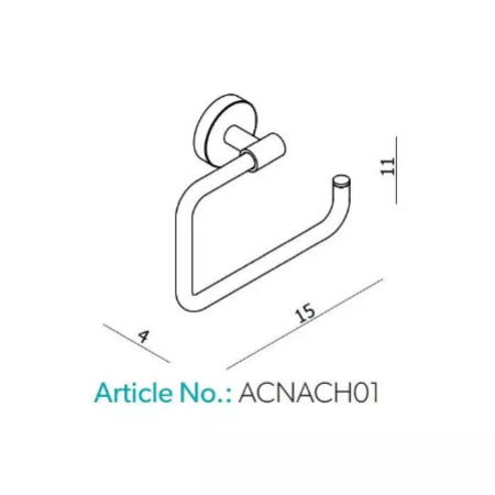 HIB Nano Toilet Roll Holder - Chrome - Toilet Roll Holders