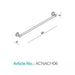 HiB Nano Towel Rail - Chrome - Towel Rings