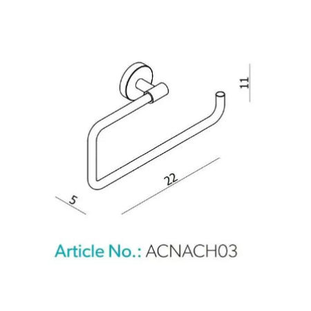 HiB Nano Towel Ring - Chrome - Towel Rings