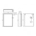 HiB Qubic 1 Door Illuminated LED Mirror Cabinet - 700mm x