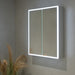 HiB Qubic 2 Door Illuminated LED Mirror Cabinet - Aluminium