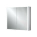 HiB Qubic 2 Door Illuminated LED Mirror Cabinet - Aluminium