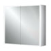 HiB Qubic 2 Door Illuminated LED Mirror Cabinet - Aluminium