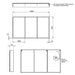 HiB Qubic 3 Door Illuminated LED Mirror Cabinet - 700mm H x
