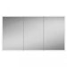 HiB Qubic 3 Door Illuminated LED Mirror Cabinet - 700mm H x