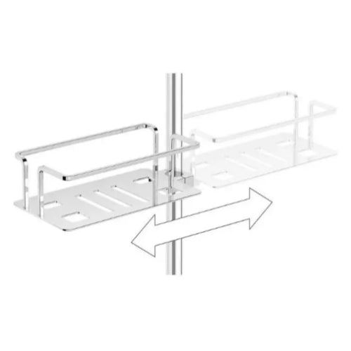 HiB Riser Modern Rail Basket - Chrome - Shower Baskets
